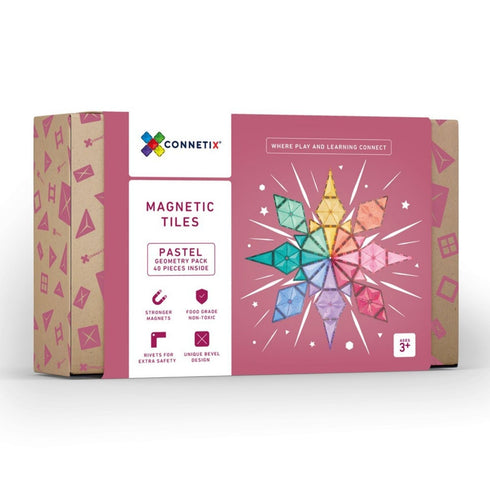 CONNETIX - 40 Piece Pastel Geometry Pack